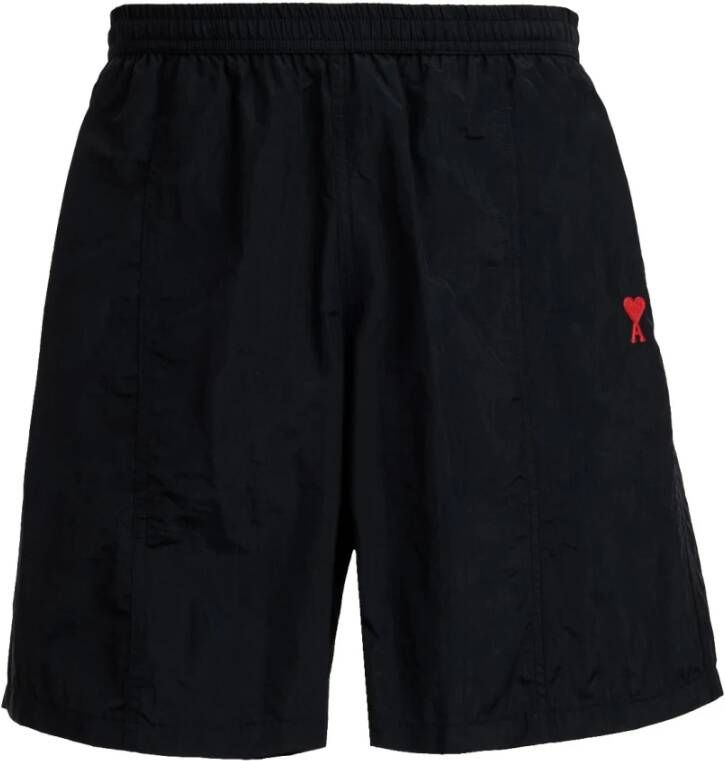 Ami Paris Zwarte Sea Casual Shorts voor Heren Black Heren