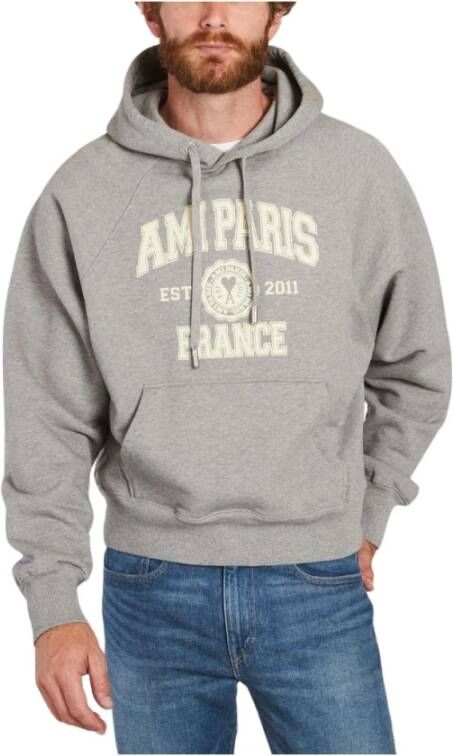 AMI Paris Sweater met logoprint Grijs - Foto 8