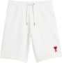 Ami Paris Rode Logo Casual Shorts voor Heren White Heren - Thumbnail 1