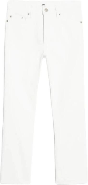 Ami Paris Stijlvolle Cropped Jeans White Dames