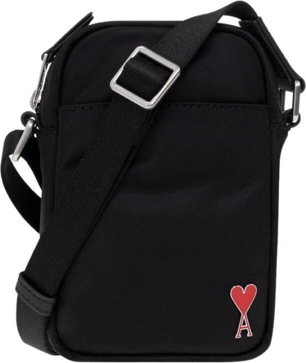 Ami Paris Mini Bags Klassieke Zwarte Crossbody Tas Blue Black Unisex