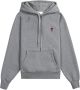 Ami Paris Rode Box Cut Unisex Sweatshirt Gray Heren - Thumbnail 3