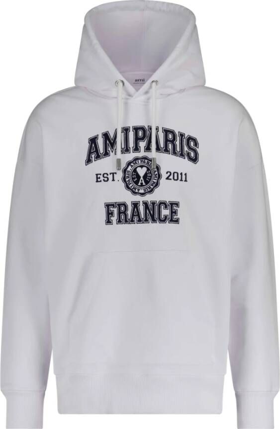 AMI Paris Hoodie met logoprint Wit - Foto 6