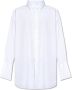 Ami Paris Oversized Poplin Overhemd met Trapezium Silhouet White Heren - Thumbnail 1