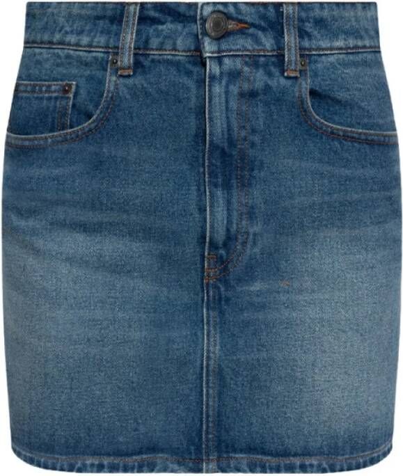 Ami Paris Blauwe Denim Minirok Blue Dames