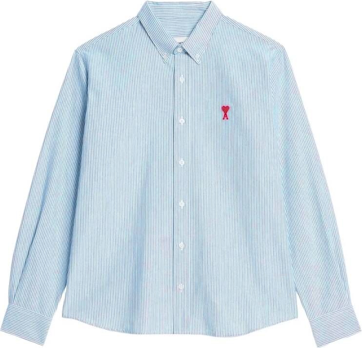 Ami Paris Casual Shirts Blauw Heren