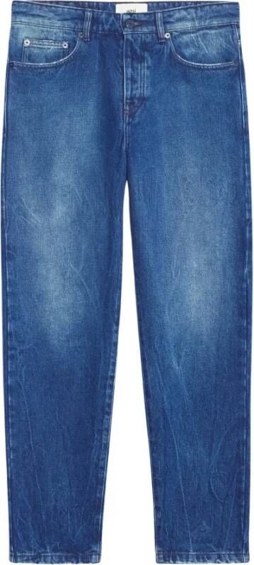 Ami Paris Klassieke Straight Jeans Blue Heren