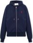 AMI Paris Hoodie met geborduurd logo Blauw - Thumbnail 1