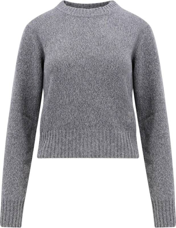 Ami Paris Round-neck Knitwear Grijs Dames