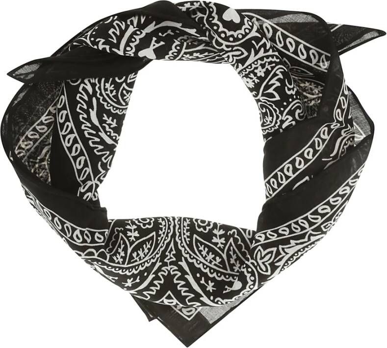AMI Paris Sjaal met bandana-print Zwart