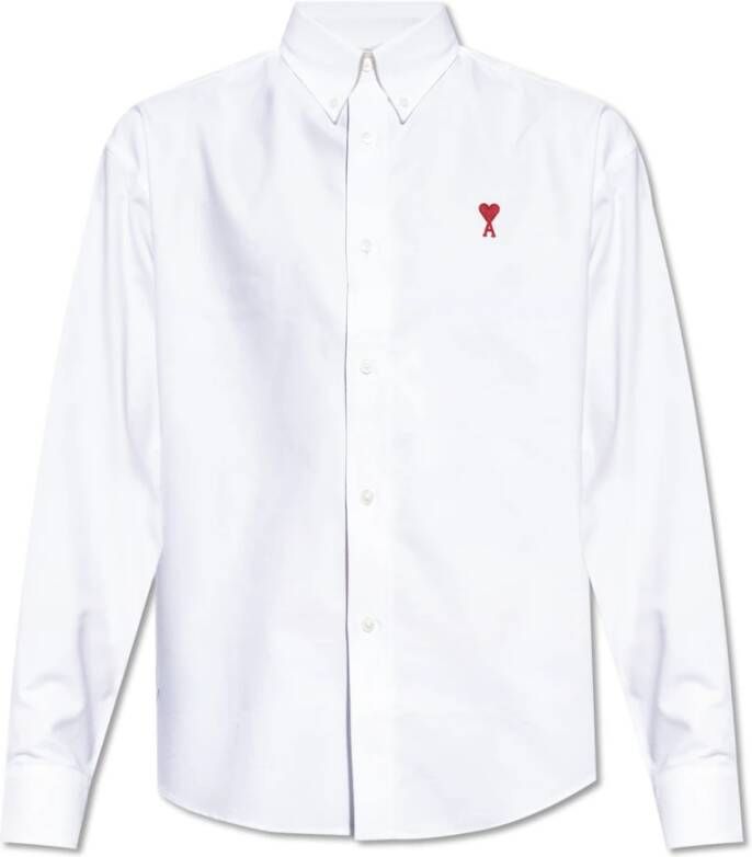 Ami Paris Witte Shirt Ami de Coeur Stijlvol en Verfijnd White