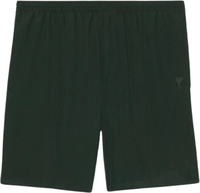 Ami Paris Zwembroek van gerecycled nylon met Ami de Coeur ontwerp Green Heren