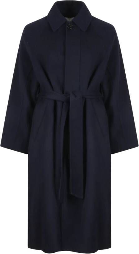 Ami Paris Single-Breasted Coats Blauw Heren
