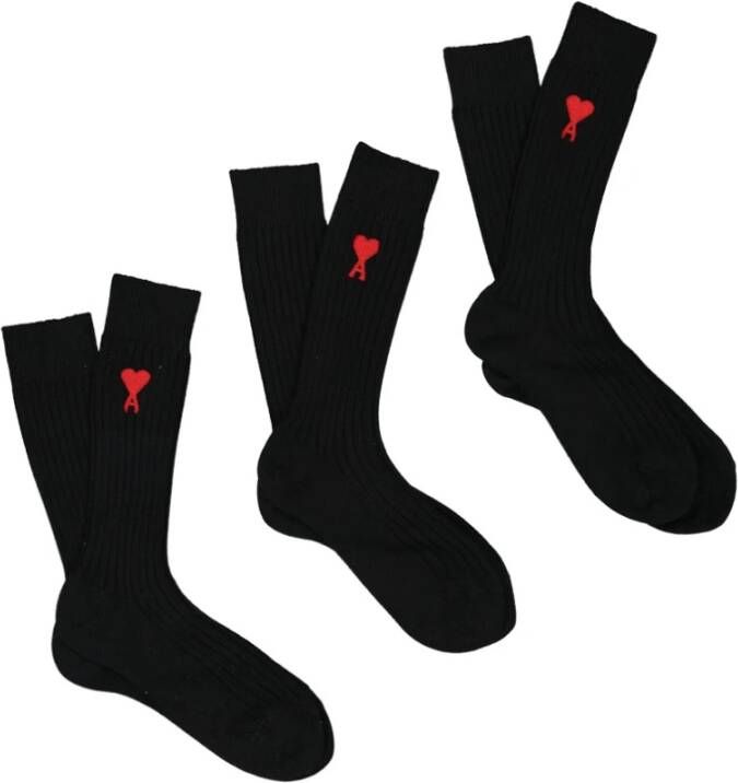 AMI Paris Set van 3 paar sokken Zwart - Foto 4