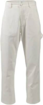 Ami Paris Stijlvolle Katoenen Rechte Broek White Dames