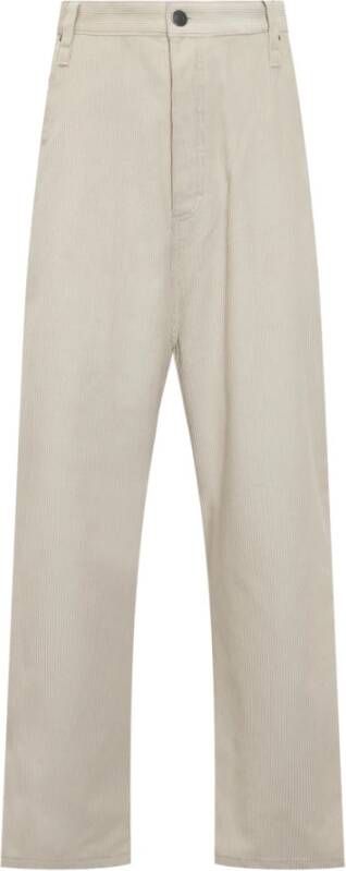 Ami Paris Straight Trousers Wit Heren