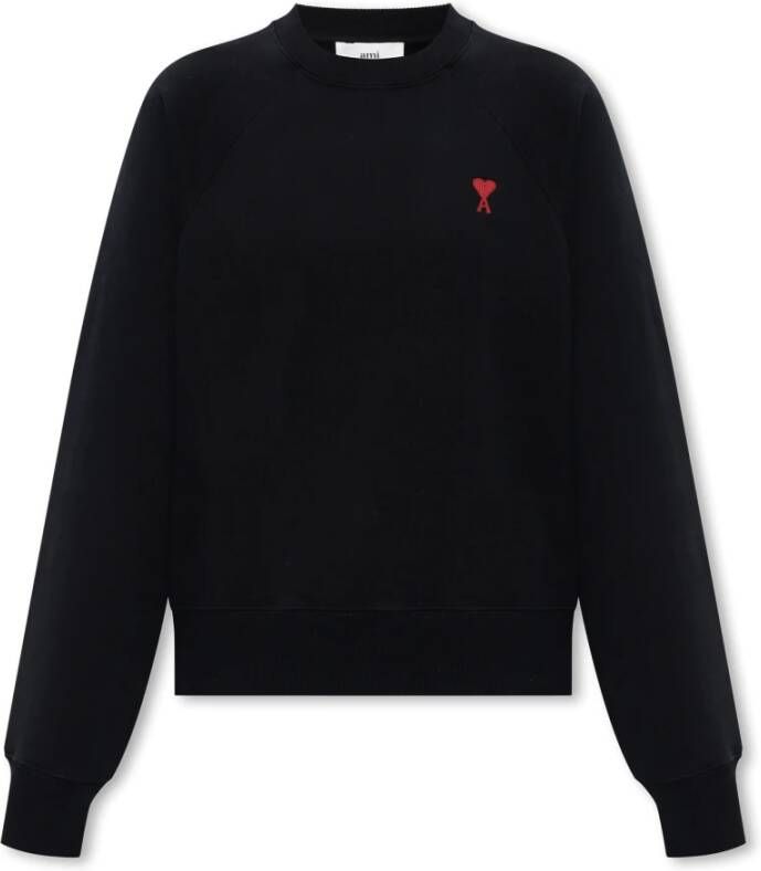 Ami Paris Stijlvolle Zwarte Sweatshirt Upgrade Black