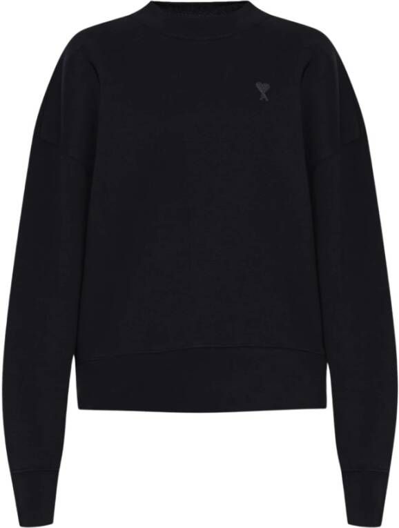 Ami Paris Sweatshirt met logo Zwart Dames