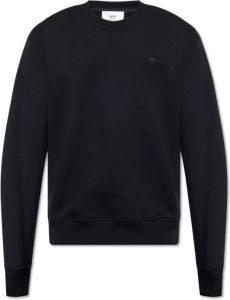 Ami Paris Sweatshirt met logo Zwart Heren