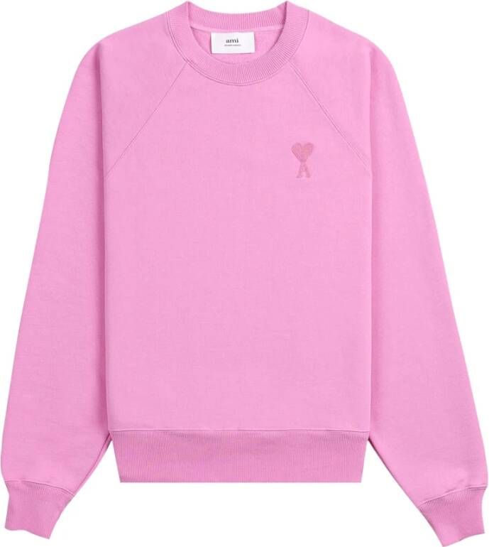 AMI Paris Sweater met tonaal logo Roze - Foto 1