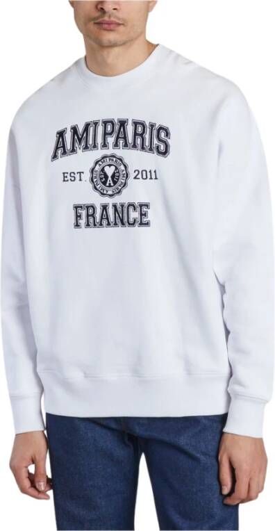 AMI Paris Sweater met print Wit - Foto 4