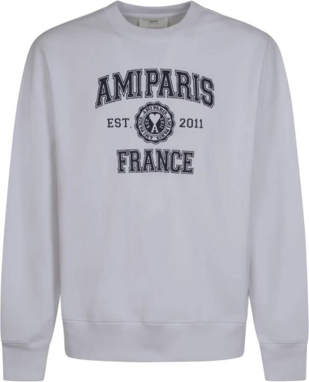 AMI Paris Sweater met print Wit - Foto 3