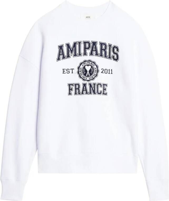 AMI Paris Sweater met print Wit - Foto 1