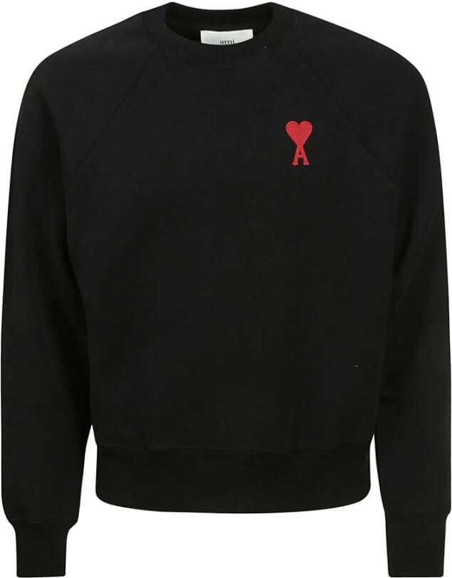 Ami Paris Zwart Logo Sweatshirt Black Heren