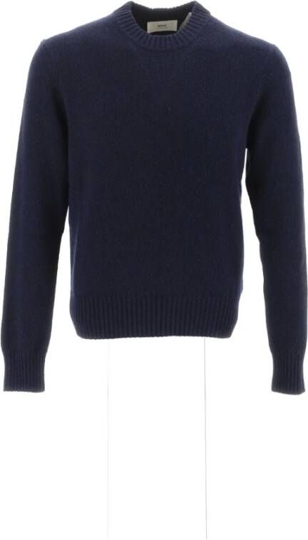 Ami Paris Klassieke Crewneck Sweater Blue Heren