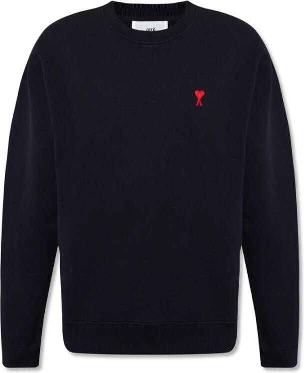Ami Paris Katoenen sweatshirt met logo Black Heren
