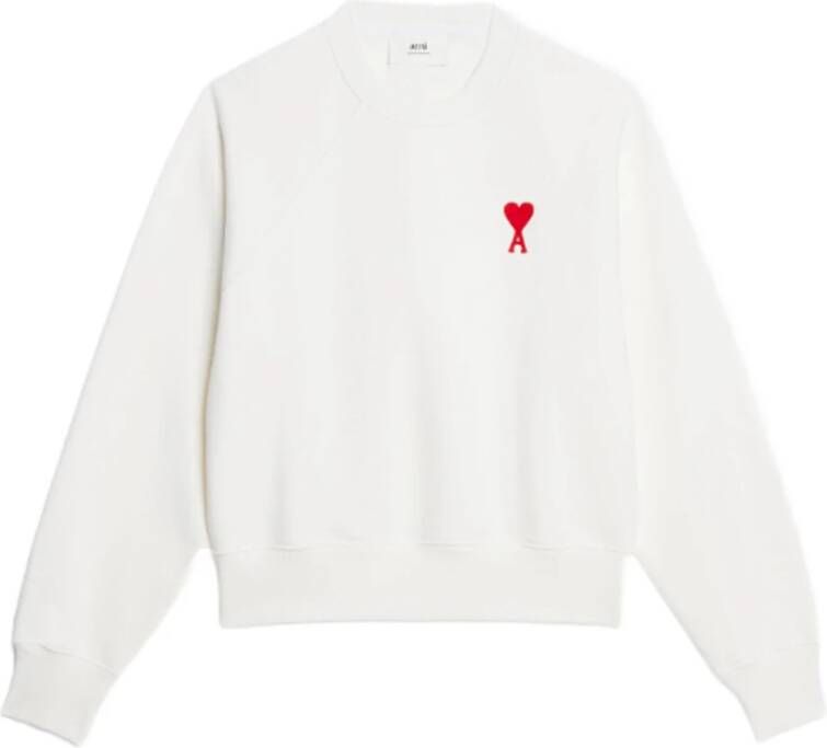 AMI Paris Ami de Coeur sweater met ronde hals Wit