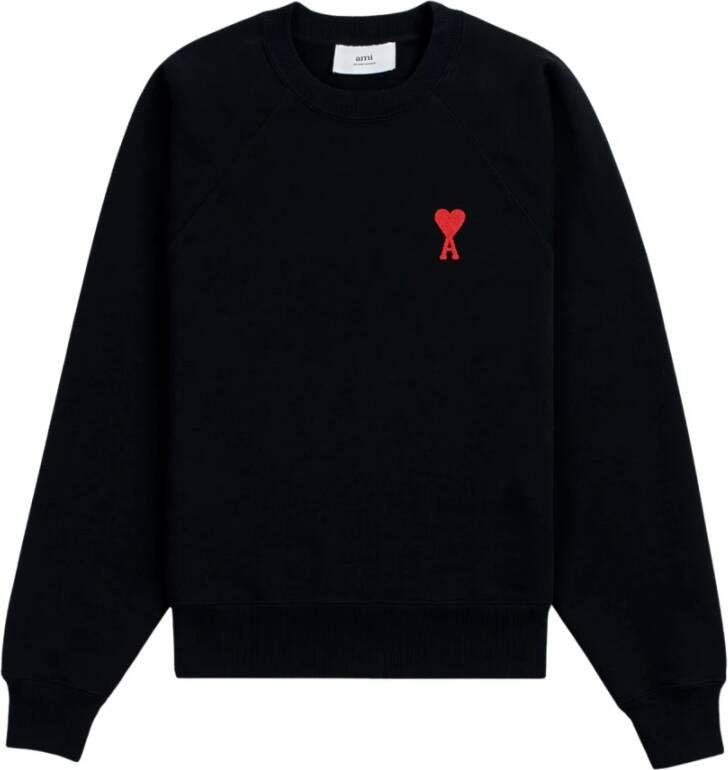 Ami Paris Zwart Logo Sweatshirt Black
