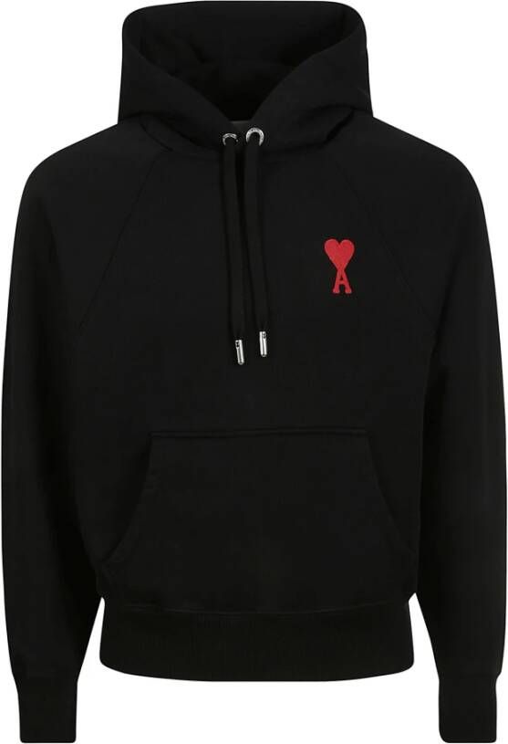 AMI Paris Ami de Coeur hoodie met logo Zwart