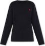 Ami Paris Zwarte Sweater Ronde Hals Lange Mouwen Black Dames - Thumbnail 1