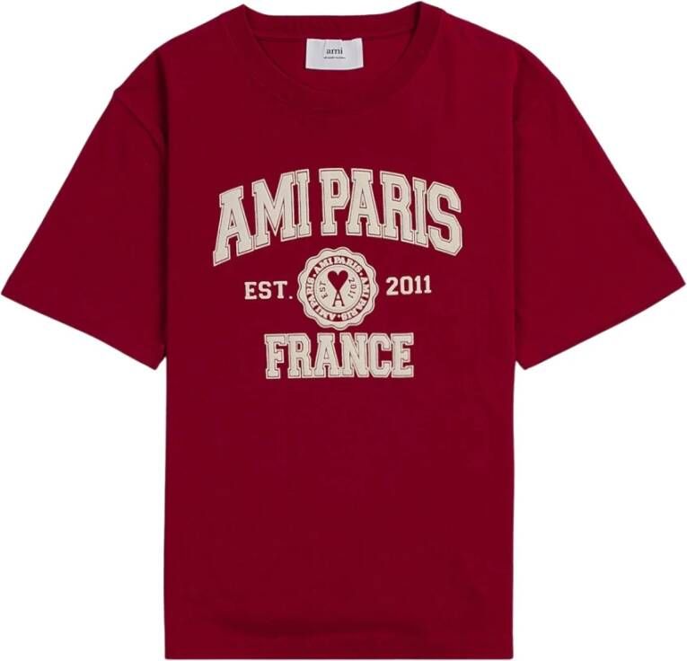 Ami Paris T-shirt Rood Heren