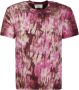 Ami Paris Levendig Multikleur Te-Dye T-Shirt Pink Heren - Thumbnail 3