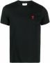 Ami Paris Hart Vriend Logo Biologisch Katoen T-Shirt Black Heren - Thumbnail 1