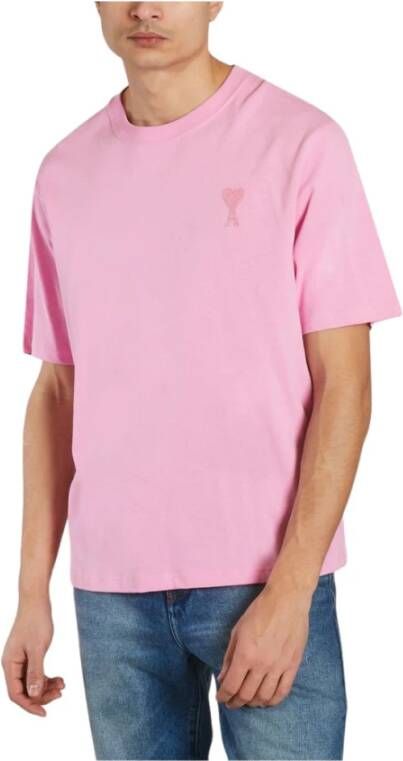 Ami Paris T-Shirts Roze Unisex