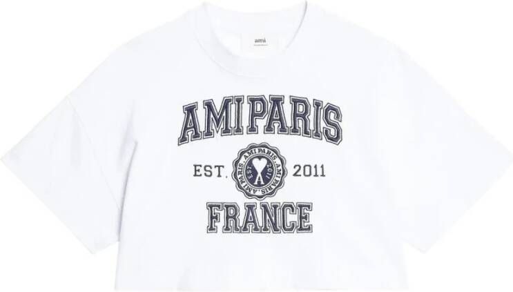 Ami Paris T-Shirts Wit Dames
