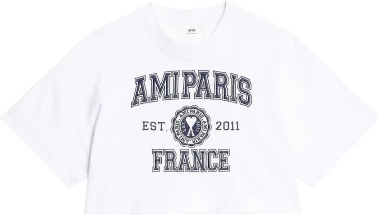 Ami Paris T-Shirts Wit Dames