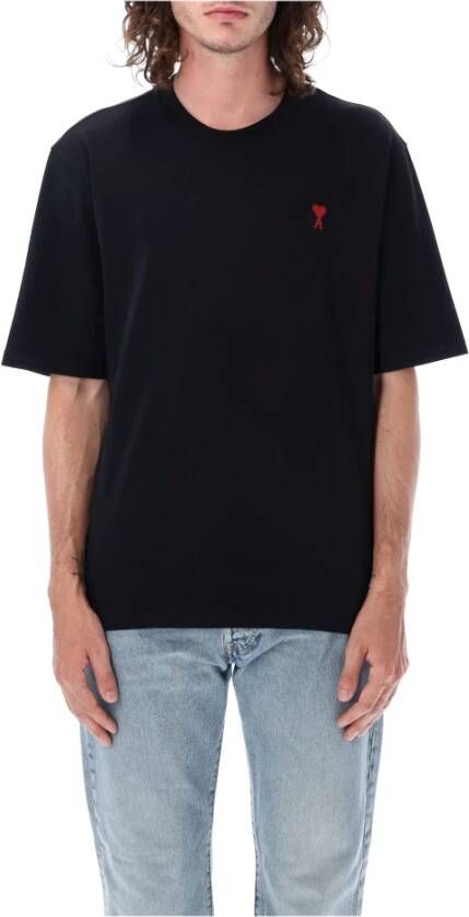 Ami Paris T-Shirts Zwart Heren