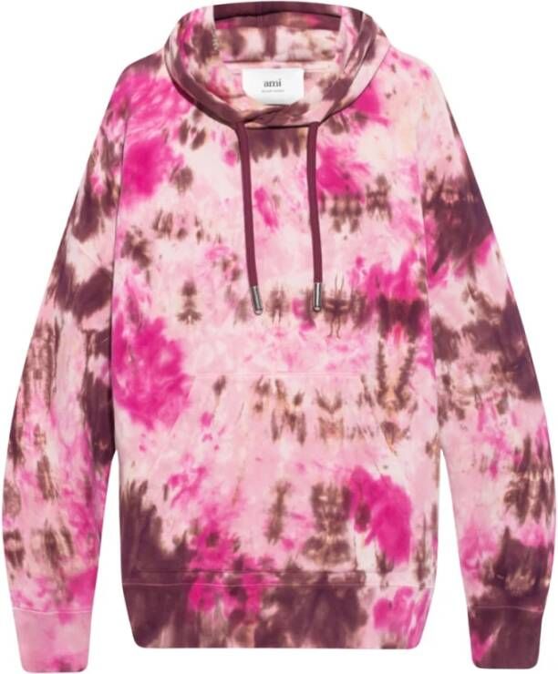 AMI Paris Katoenen hoodie Roze - Foto 2
