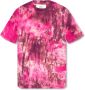 Ami Paris Levendig Multikleur Te-Dye T-Shirt Pink Heren - Thumbnail 1