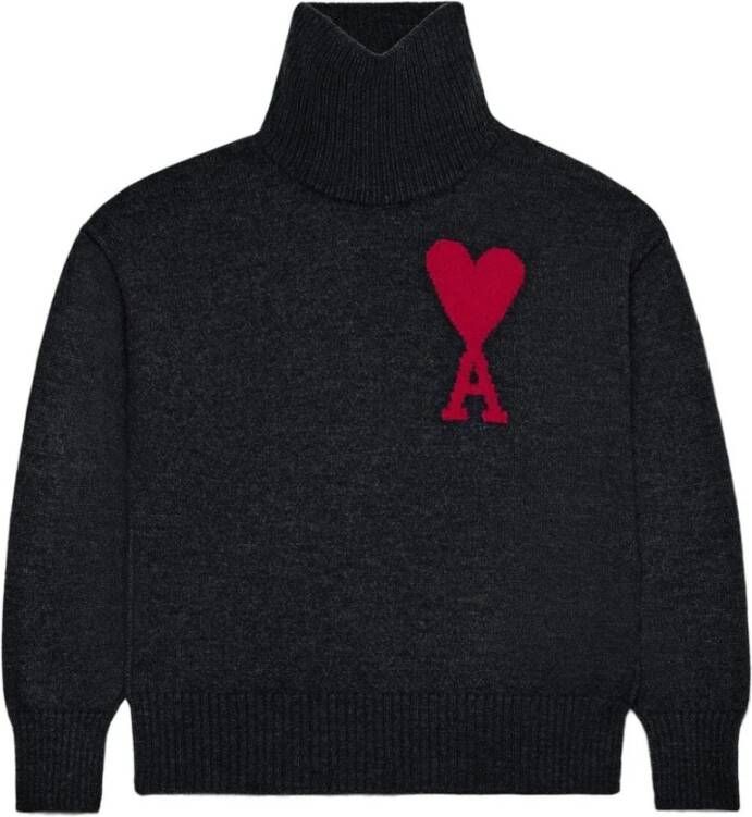 Ami Paris Trui met bedrukt logo Zwart Heren