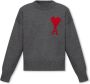 Ami Paris Unisex Oversize Pullover met Hart Logo Gray - Thumbnail 1