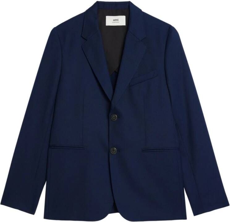 Ami Paris Upgrade je formele look met deze single-button blazer Blue Heren