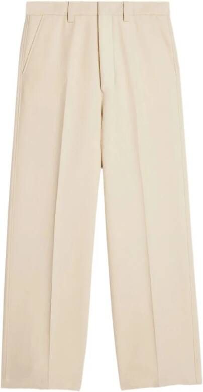 Ami Paris Wide Trousers Beige Dames