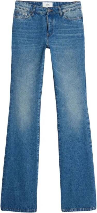 Ami Paris Stijlvolle Blauwe Katoenen Bootcut Jeans Blue Dames