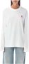 Ami Paris Witte longsleeve T-shirt met Ami de Coeur logo White - Thumbnail 1