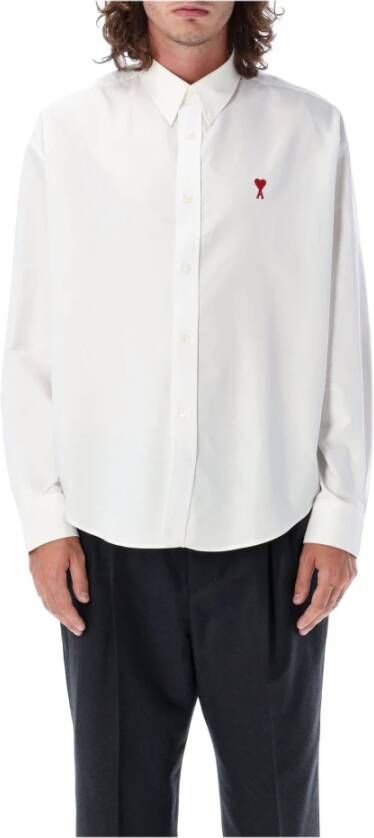 Ami Paris Witte Shirt Ami de Coeur Stijlvol en Verfijnd White Heren